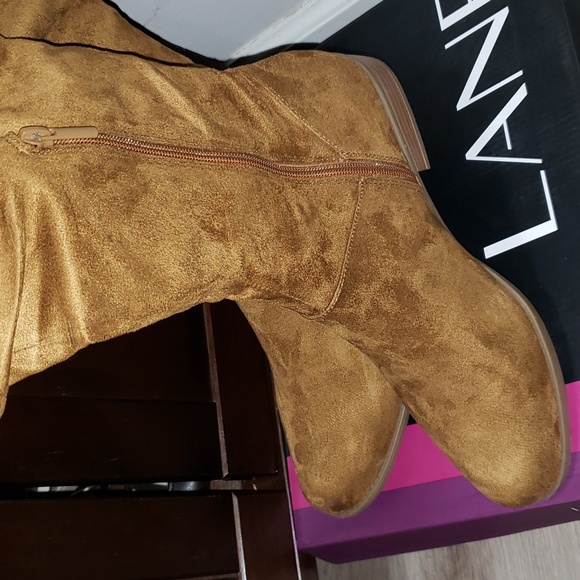 Lane Bryant Brown Over the Knee Flat Scrunch Boots 10W NWT - Picture 2 of 8